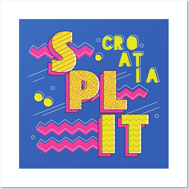 Retro 90s Split, Croatia Wall Art by SLAG_Creative